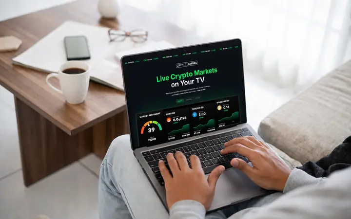 Crypto Canvas live crypto market dashboard built in Webflow