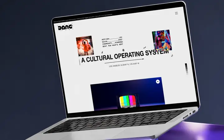 DANG Los Angeles culture-platform brand website built in Webflow